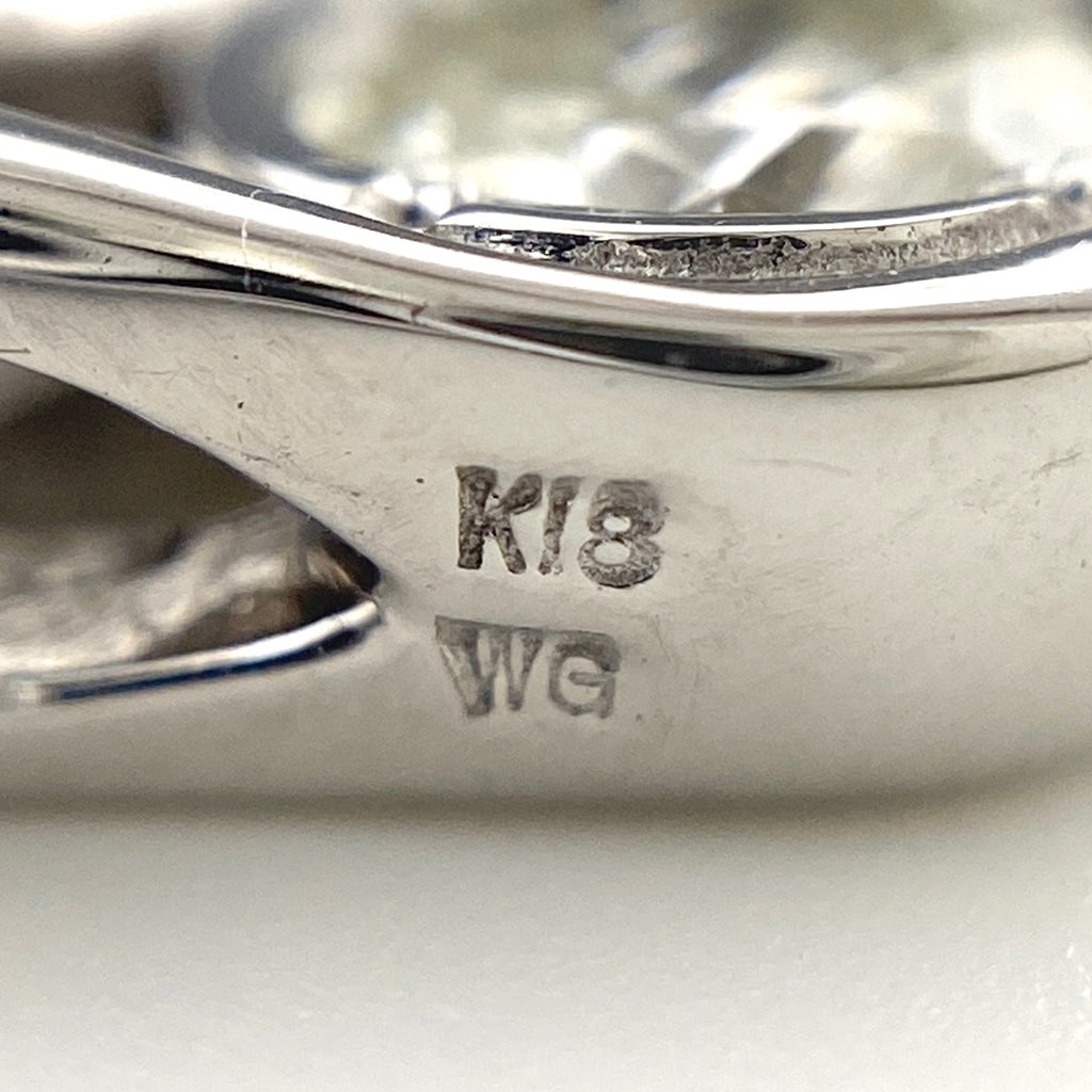 ダイヤモンド デザインネックレス WG ホワイトゴールド ペンダント 750 ネックレス K18 WG ダイヤモンド レディース 【中古】 nbjwl