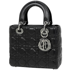 クリスチャンディオール レディディオール 2WAY ショルダーバッグ ハンドバッグ レザー ブラック レディース 【中古】