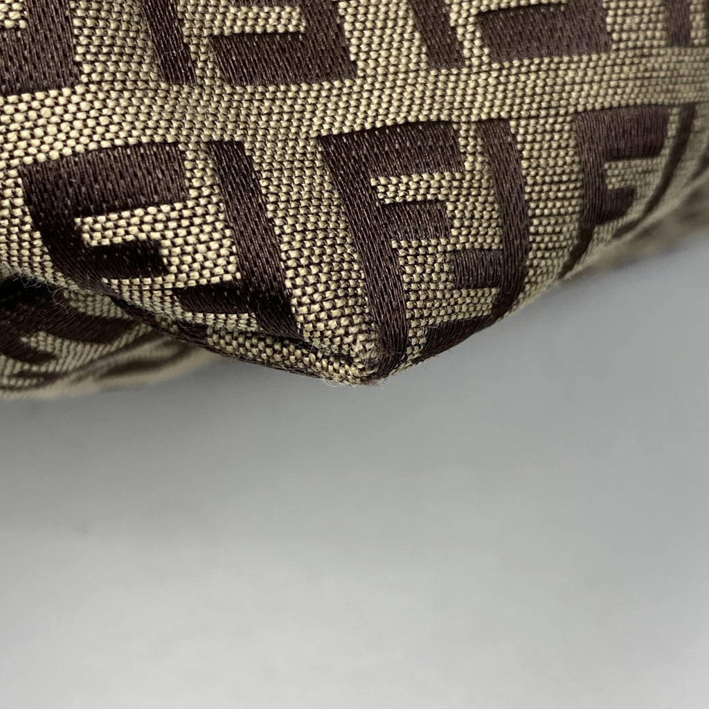 フェンディ ズッキーノ柄 トートバッグ ショルダーバッグ トートバッグ キャンバス ブラウン レディース 【中古】brbag