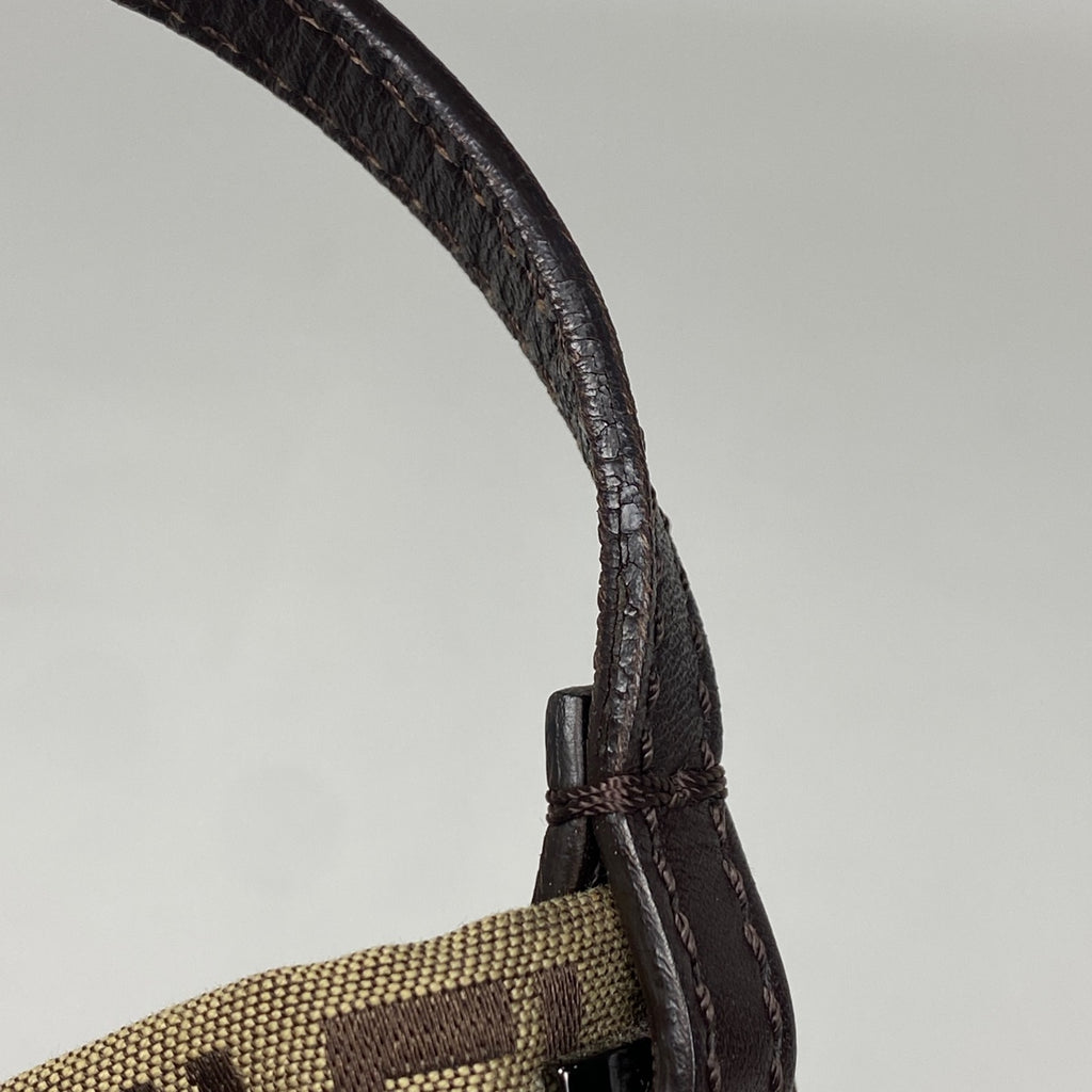 フェンディ ズッキーノ柄 トートバッグ ショルダーバッグ トートバッグ キャンバス ブラウン レディース 【中古】brbag