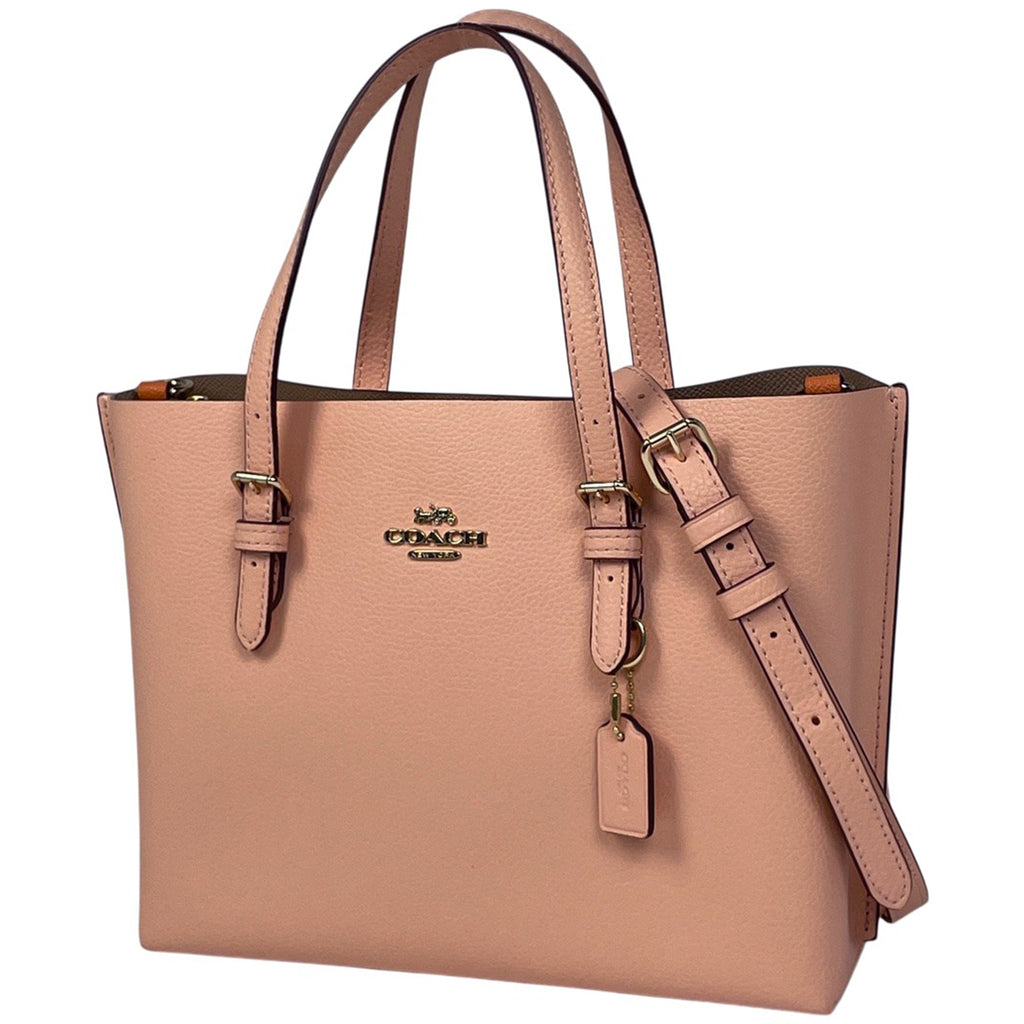 コーチ ロゴ ハンドバッグ 2WAY ショルダーバッグ ハンドバッグ レザー サーモンピンク C4084 レディース 【中古】brbag