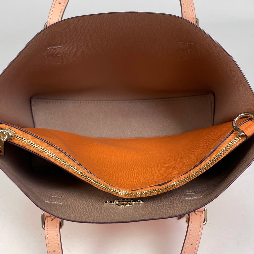 コーチ ロゴ ハンドバッグ 2WAY ショルダーバッグ ハンドバッグ レザー サーモンピンク C4084 レディース 【中古】brbag