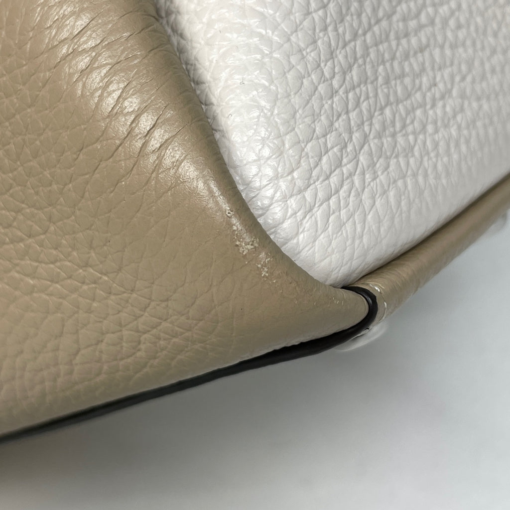 コーチ ロゴ ハンドバッグ 2WAY ショルダーバッグ ハンドバッグ レザー ベージュ ホワイト CH289 レディース 【中古】brbag