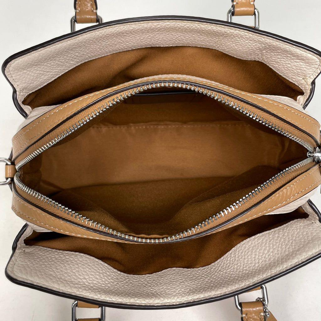 コーチ ロゴ ハンドバッグ 2WAY ショルダーバッグ ハンドバッグ レザー ベージュ ホワイト CH289 レディース 【中古】brbag