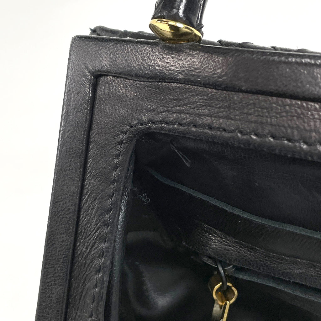 ボッテガヴェネタ イントレチャート ハンドバッグ 手提げ ナッパ ハンドバッグ レザー ブラック レディース 【中古】brbag