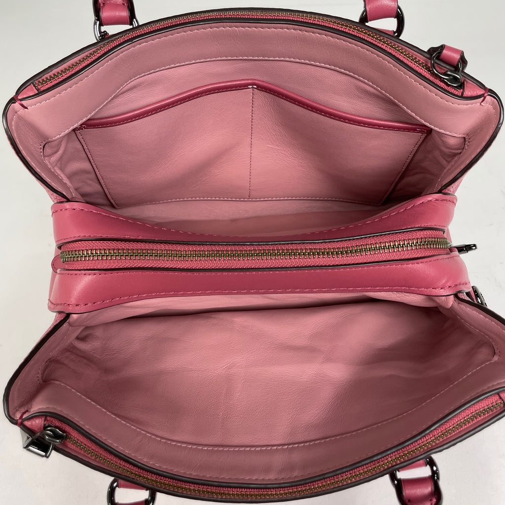 コーチ ブルックリン キャリーオール トートバッグ ロゴ ハンドバッグ レザー ピンク 56839 レディース 【中古】brbag