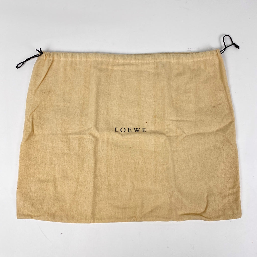 ロエベ アナグラム ショルダーバッグ 肩掛け ショルダーバッグ スエード グリーン ブラウン レディース 【中古】brbag