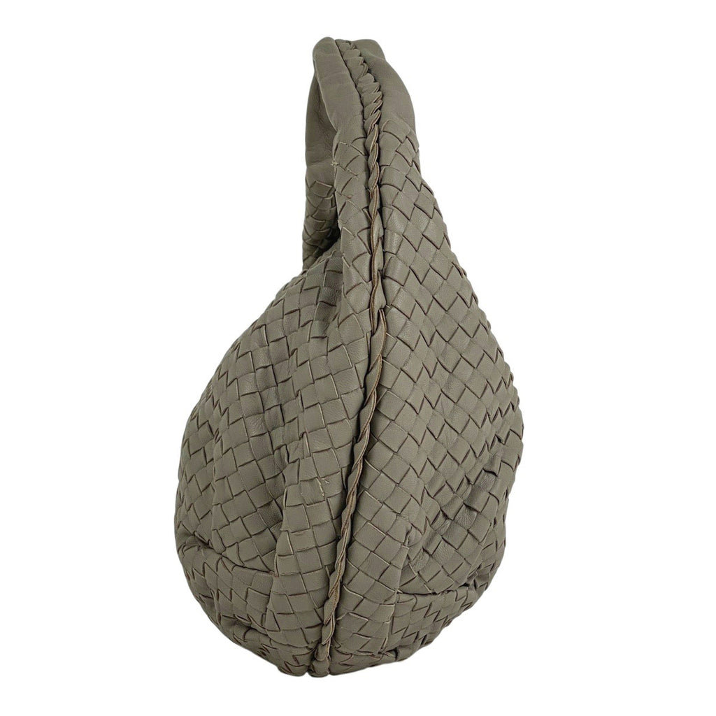 ボッテガヴェネタ イントレチャート ハンドバッグ ワンショルダー ナッパ ハンドバッグ レザー グレー レディース 【中古】brbag