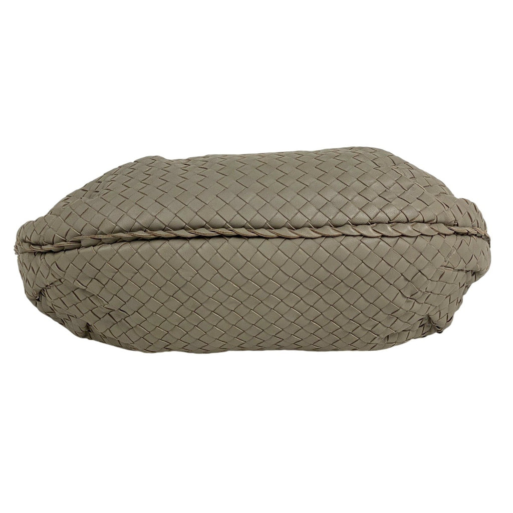 ボッテガヴェネタ イントレチャート ハンドバッグ ワンショルダー ナッパ ハンドバッグ レザー グレー レディース 【中古】brbag