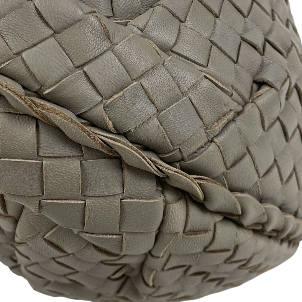 ボッテガヴェネタ イントレチャート ハンドバッグ ワンショルダー ナッパ ハンドバッグ レザー グレー レディース 【中古】brbag