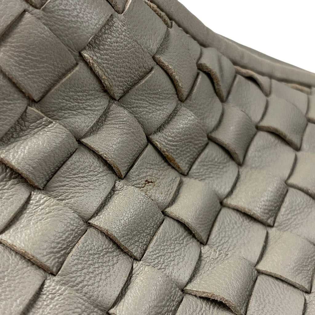 ボッテガヴェネタ イントレチャート ハンドバッグ ワンショルダー ナッパ ハンドバッグ レザー グレー レディース 【中古】brbag