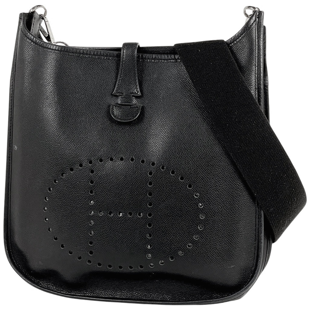 エルメス エヴリン 2 PM パンチング Hロゴ ショルダーバッグ ヴォーエプソン ノワール □H レディース 【中古】brbag