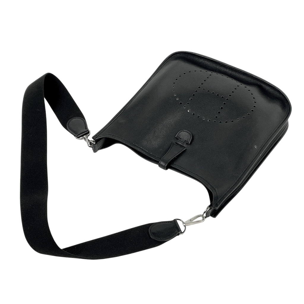 エルメス エヴリン 2 PM パンチング Hロゴ ショルダーバッグ ヴォーエプソン ノワール □H レディース 【中古】brbag