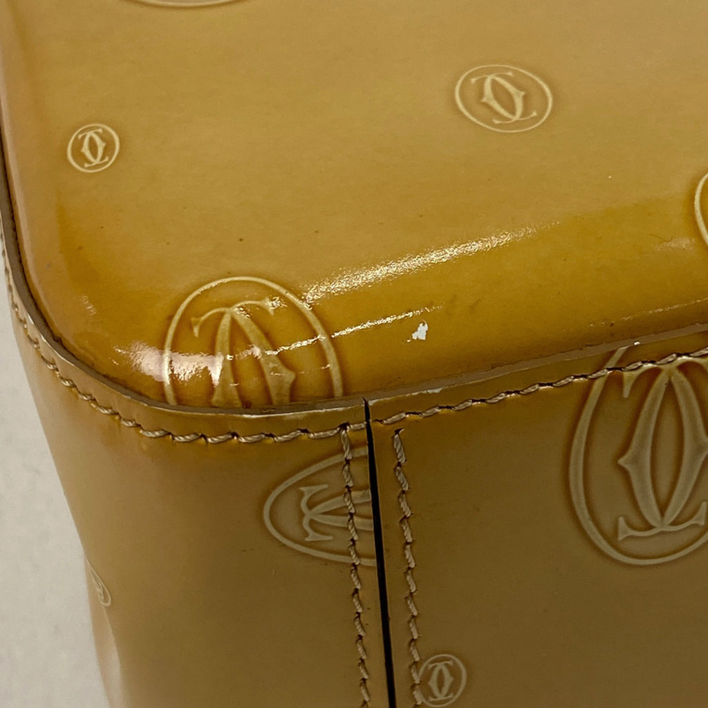 カルティエ ハッピーバースデー ハンドバッグ 手提げ ハンドバッグ レザー イエロー レディース 【中古】 brbag