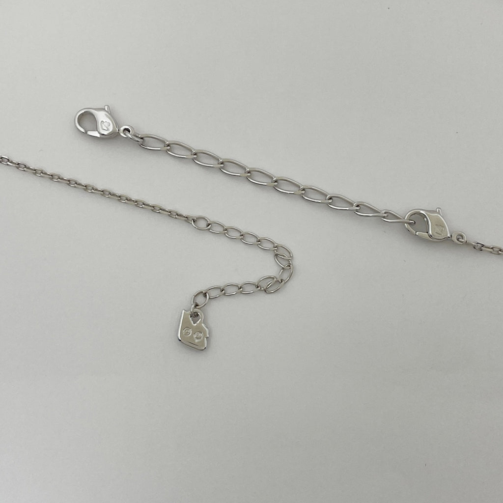 【最終値引き】 スワロフスキー クリスタル デザイン ネックレス ハートモチーフ ネックレス シルバーメッキ シルバー 【中古】 bracc