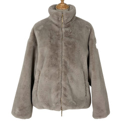 タトラス ロゴ ボア ブルゾン VIA PRIVATA GASPARE BUGATTI 3 アウター ブルゾン ポリエステル グレージュ レディース 【中古】brapp