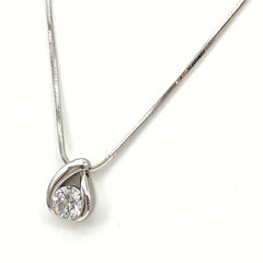 ダイヤモンド デザインネックレス プラチナ ペンダント ネックレス Pt900 Pt850 ダイヤモンド レディース 【中古】nbjwl