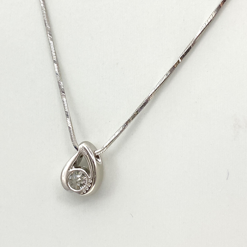 ダイヤモンド デザインネックレス プラチナ ペンダント ネックレス Pt900 Pt850 ダイヤモンド レディース 【中古】nbjwl