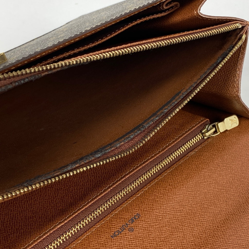 【ジャンク品】ルイ・ヴィトン コンコルド 手提げ ハンドバッグ モノグラム ブラウン M51190 レディース 【中古】