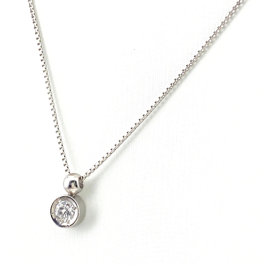 メレダイヤ デザインネックレス プラチナ ペンダント ネックレス Pt900 Pt850 ダイヤモンド レディース 【中古】nbjwl