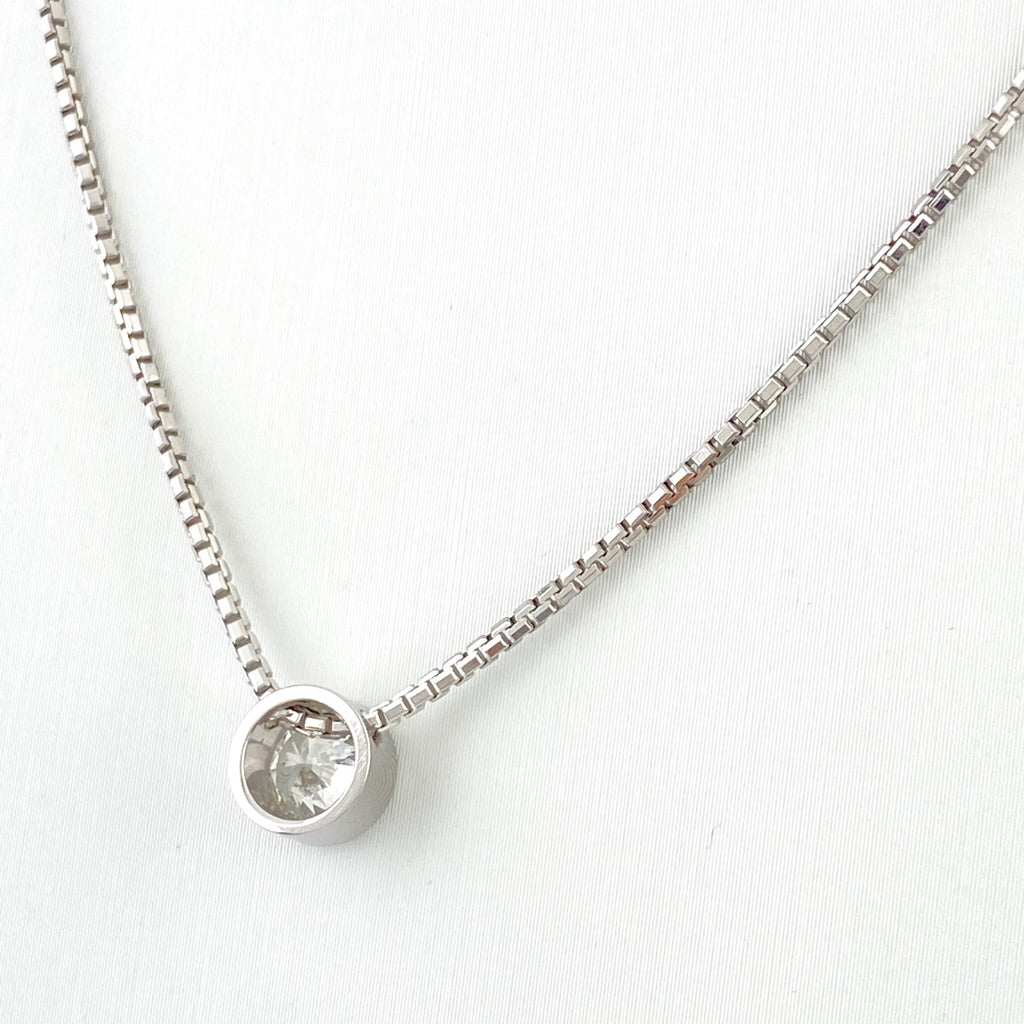 ダイヤモンド デザインネックレス プラチナ ペンダント ネックレス Pt850 ダイヤモンド レディース 【中古】nbjwl