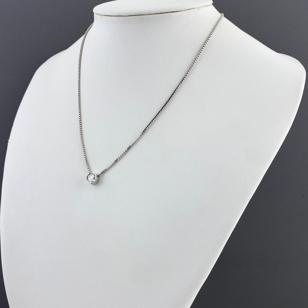 ダイヤモンド デザインネックレス プラチナ ペンダント ネックレス Pt850 ダイヤモンド レディース 【中古】nbjwl