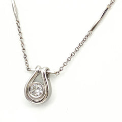 ダイヤモンド デザインネックレス プラチナ ペンダント ネックレス Pt900 Pt850 ダイヤモンド レディース 【中古】nbjwl