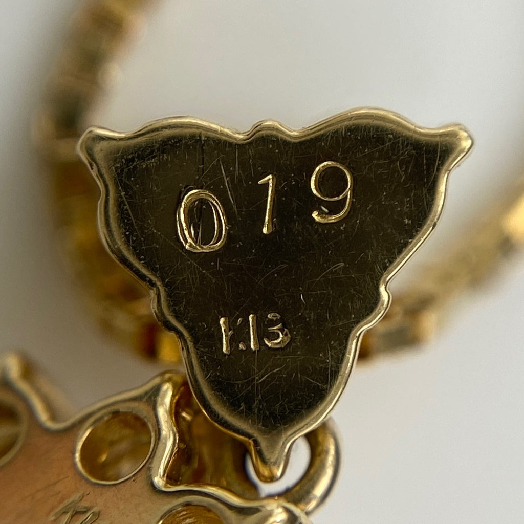 ルビー デザインネックレス YG イエローゴールド ペンダント ネックレス K18 ルビー ダイヤモンド レディース 【中古】nbjwl