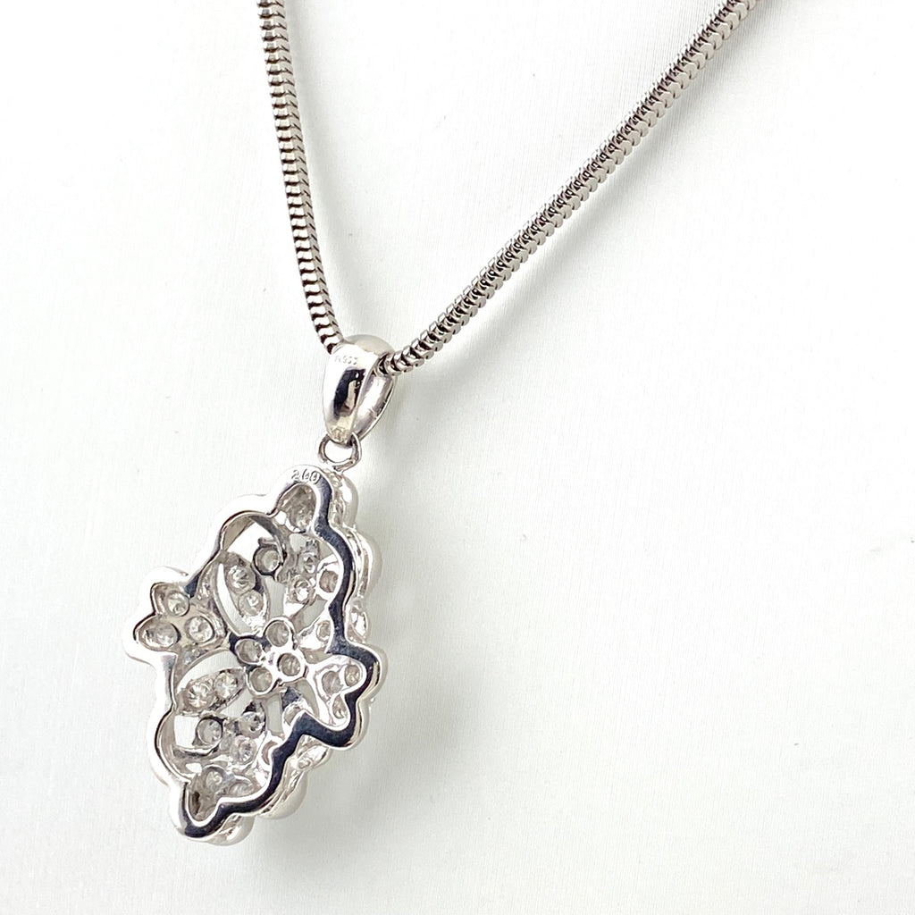 メレダイヤ デザインネックレス プラチナ ペンダント ネックレス Pt900 Pt850 ダイヤモンド レディース 【中古】nbjwl
