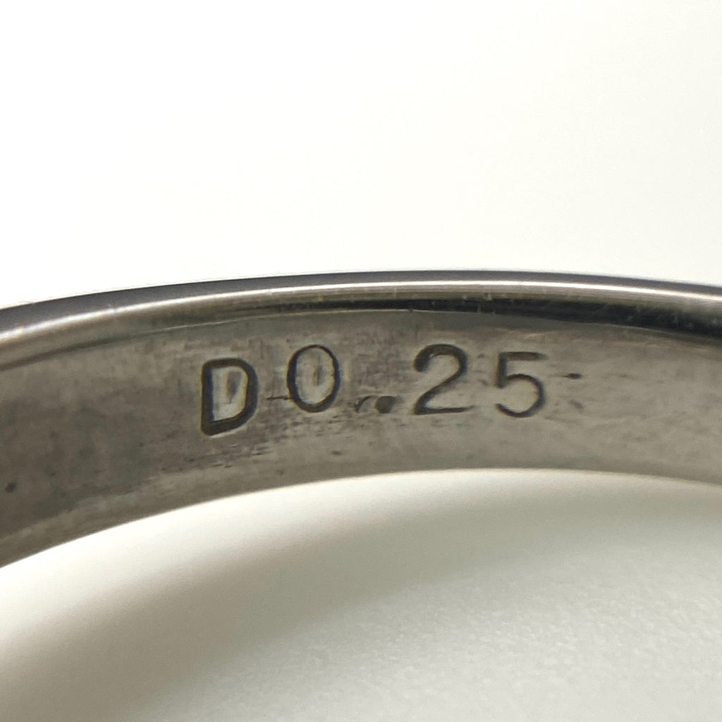 エメラルド デザインリング プラチナ メレダイヤ 指輪 リング 15号 Pt900 エメラルド ダイヤモンド レディース 【中古】nbjwl