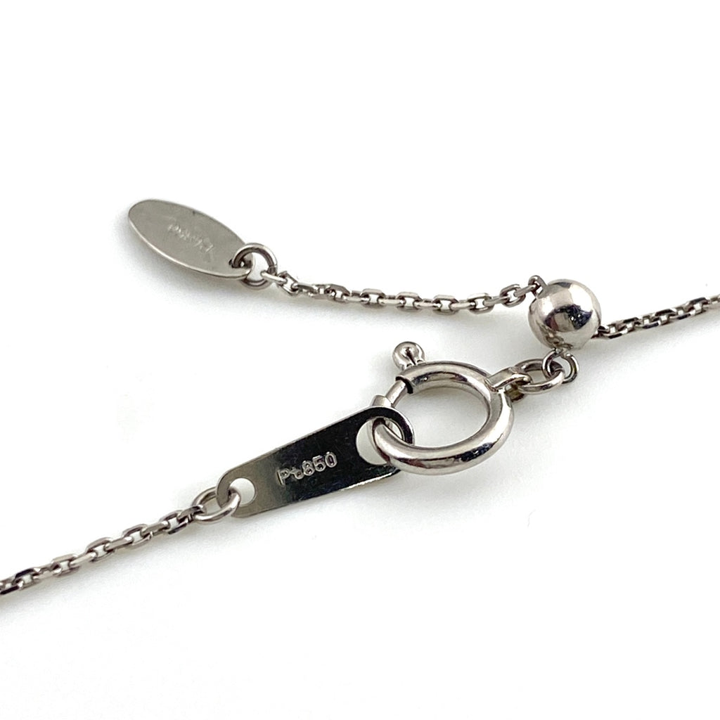 サファイア デザインネックレス プラチナ メレダイヤ ペンダント ネックレス Pt900 Pt850 サファイア レディース 【中古】nbjwl