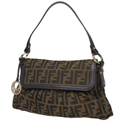 フェンディ ズッカ柄 ショルダーバッグ ワンショルダー ハンドバッグ ショルダーバッグ キャンバス ブラウン 8BR445 レディース 【中古】 brbag