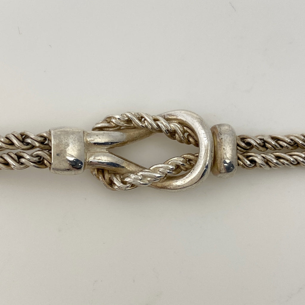 Tiffany シルバー ノットデザイン ブレスレット バイセル公式】ティファニー ノット ダブルロープ ブレスレット