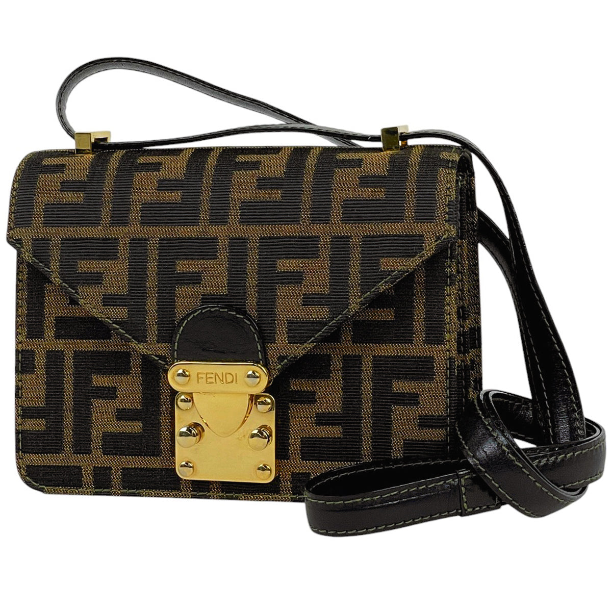 フェンディ / FENDI ワンショルダーバッグ ズッカ柄 ブラウン