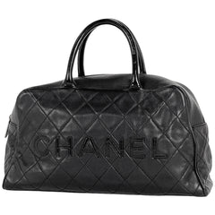 シャネル ロゴ ハンドバッグ マトラッセ ミニボストン ハンドバッグ レザー ブラック レディース 【中古】 brbag