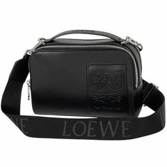 ロエベ ミニ カメラ クロスボディバッグ 2WAY ショルダーバッグ ハンドバッグ レザー ブラック レディース 【中古】 brbag