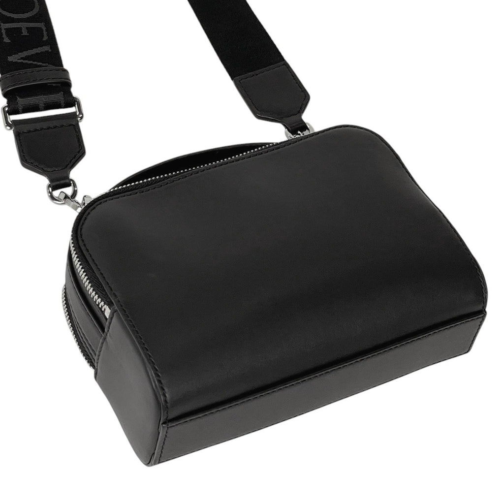 ロエベ ミニ カメラ クロスボディバッグ 2WAY ショルダーバッグ ハンドバッグ レザー ブラック レディース 【中古】 brbag