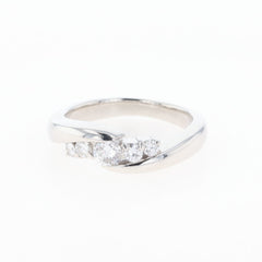 メレダイヤ デザインリング プラチナ 指輪 リング 6.5号 Pt900 ダイヤモンド レディース 【中古】nbjwl