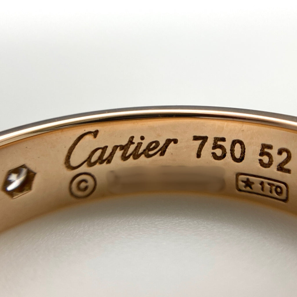 カルティエ ミニラブ リング PG ピンクゴールド 指輪 ダイヤモンド リング 11.5号 750 ダイヤモンド レディース 【中古】brjwl