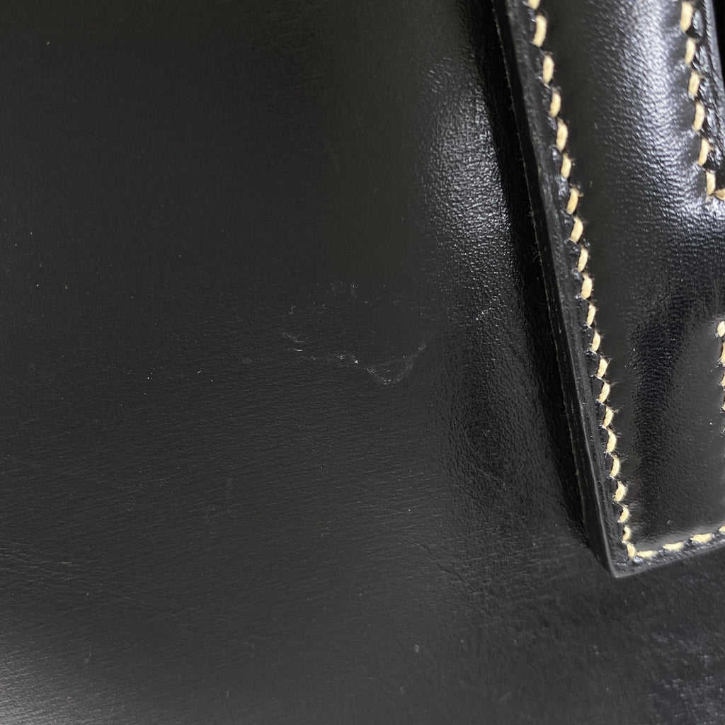 エルメス ジジェ PM Hロゴ セカンドバッグ ボックスカーフ ブラック 〇S レディース 【中古】 brbag