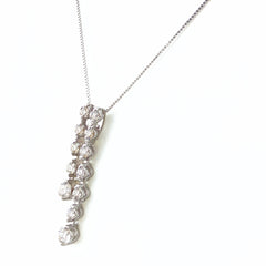 メレダイヤ デザインネックレス WG ペンダント ネックレス K18 WG ダイヤモンド レディース 【中古】nbjwl