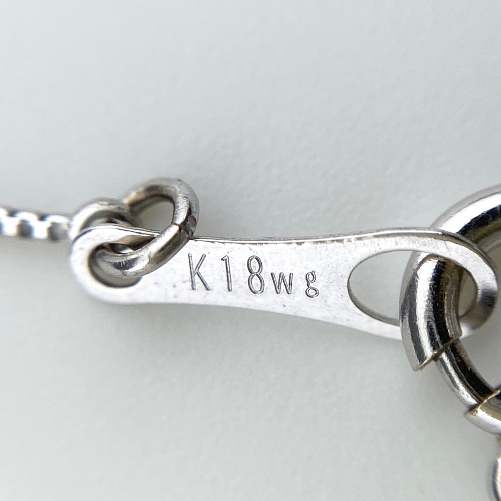 メレダイヤ デザインネックレス WG ペンダント ネックレス K18 WG ダイヤモンド レディース 【中古】nbjwl