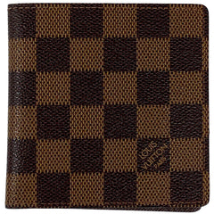 ルイ・ヴィトン ポルト ビエ 6 カルト クレディ 札入れ 二つ折り財布 ダミエ ブラウン N61666 レディース 【中古】 brbag