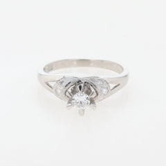 ダイヤモンド デザインリング プラチナ 指輪 メレダイヤ リング 14.5号 Pt900 ダイヤモンド レディース 【中古】nbjwl