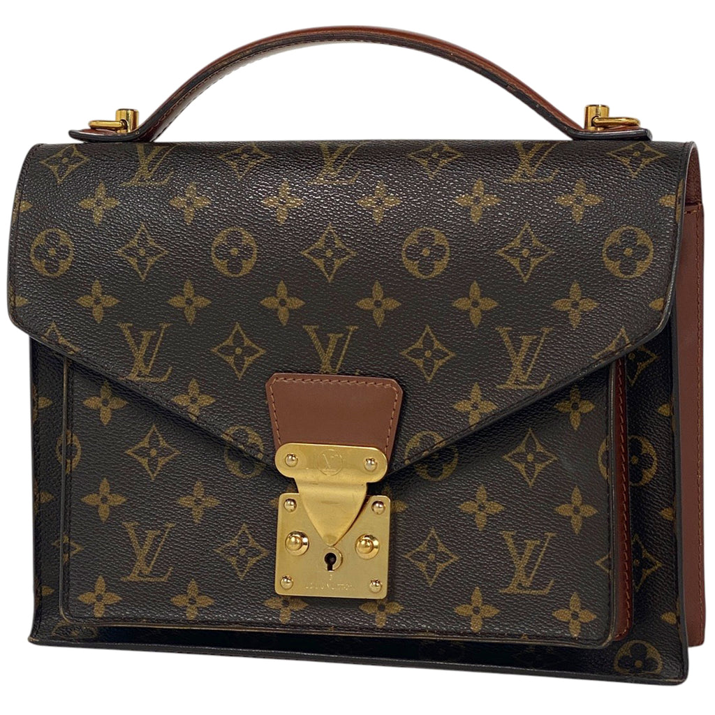 ルイ・ヴィトン モンソー 28 手提げ ハンドバッグ モノグラム ブラウン M51185 レディース 【中古】brbag