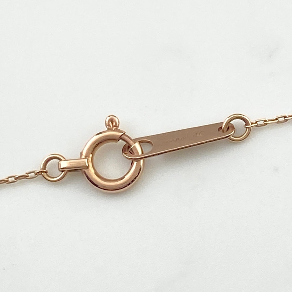 カナルヨンドシー メレダイヤ デザインネックレス PG ピンクゴールド ペンダント ネックレス K10 ダイヤモンド レディース 【中古】brjwl