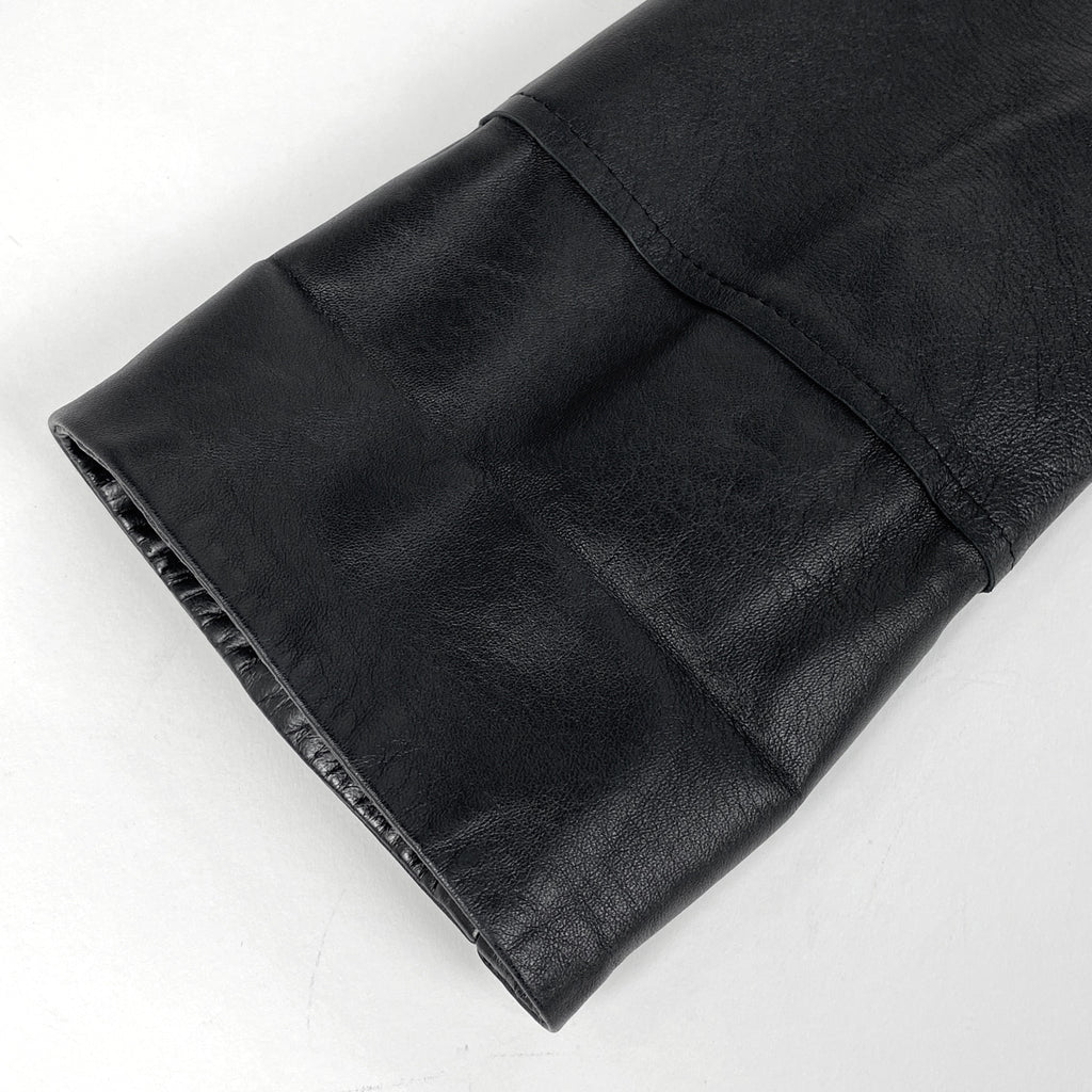ジバンシィ ロゴボタン レザー ロング コート ベルト付き アウター その他コート 羊革 ブラック レディース 【中古】