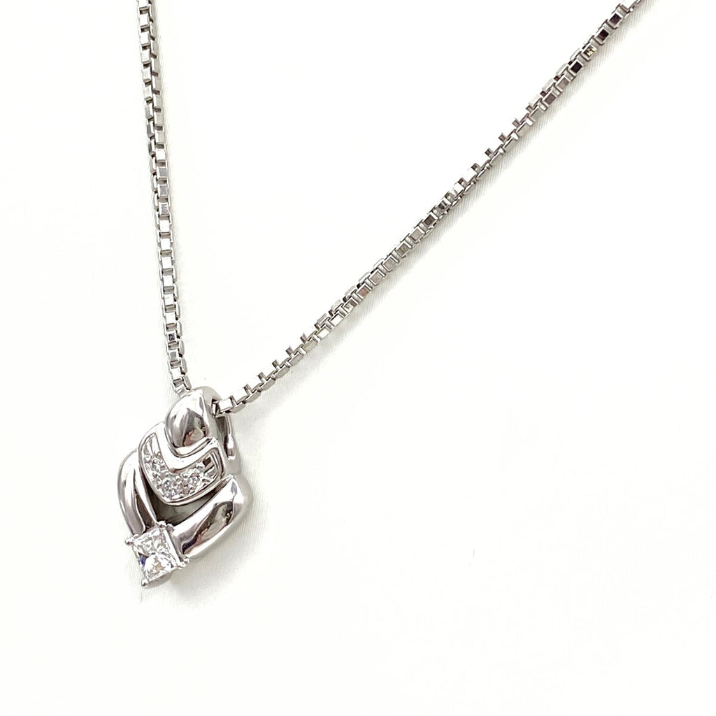 ポーラ メレダイヤ デザインネックレス プラチナ ペンダント ネックレス Pt900 ダイヤモンド レディース 【中古】brjwl