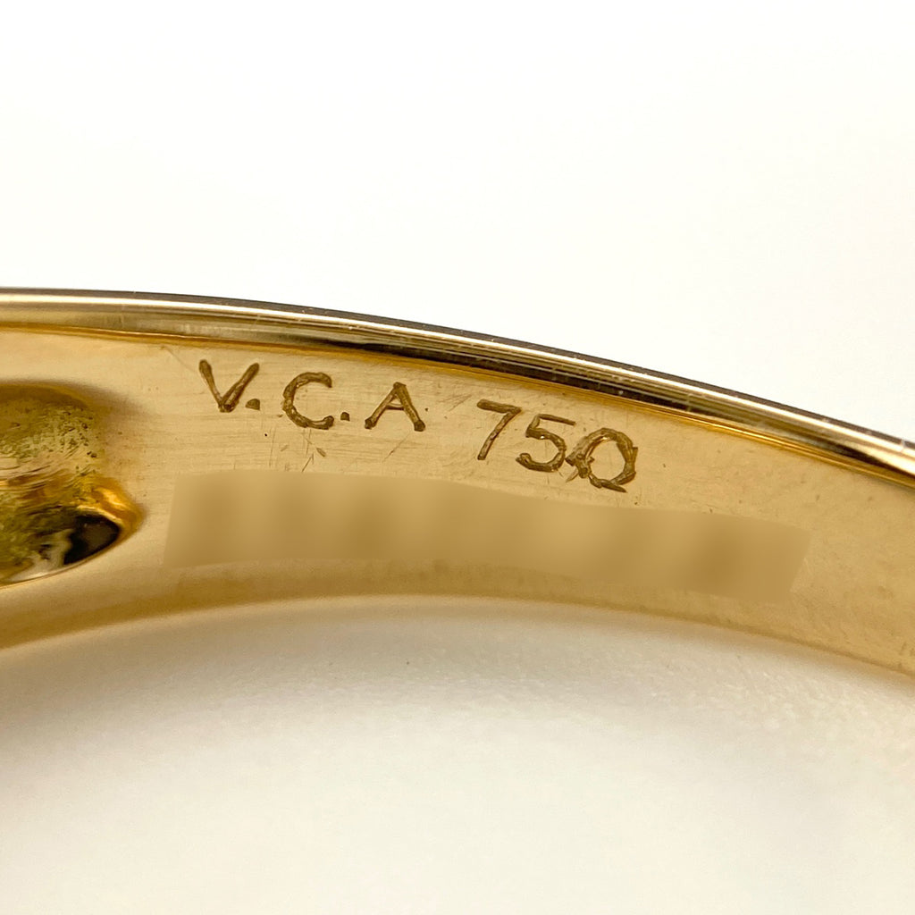ヴァンクリーフ＆アーペル セリア リング YG イエローゴールド 指輪 メレダイヤ リング 11.5号 750 サファイア ダイヤモンド レディース 【中古】brjwl