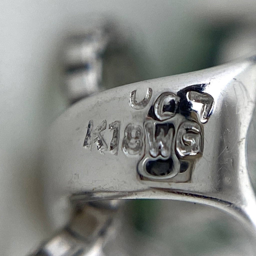 グリーングロッシュラーガーネット デザインネックレス WG ホワイトゴールド ペンダント メレダイヤ ダイヤモンド 750 2WAY スイング ネックレス K18 WG グリーングロッシュラーガーネット レディース 【中古】nbjwl